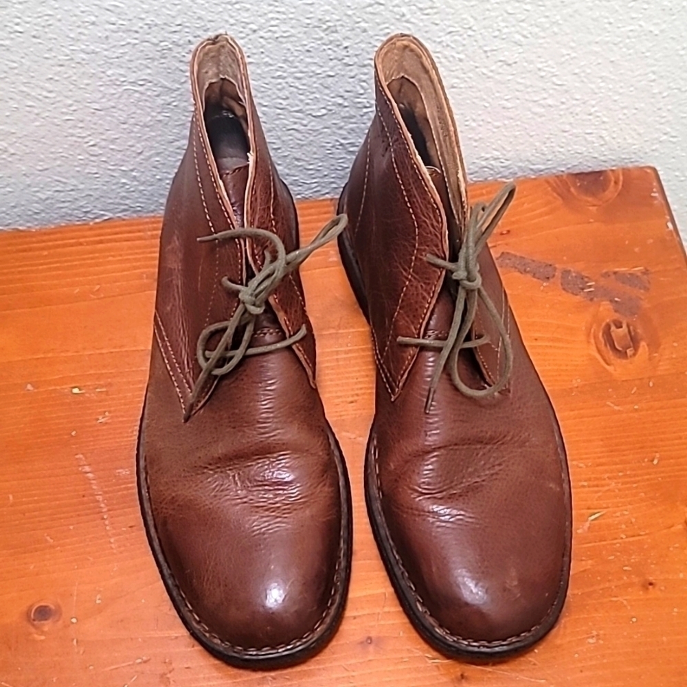 Born Chukka Boots Mens‎ 10 Brown Leather Lace Up Desert Boots Casual Shoes